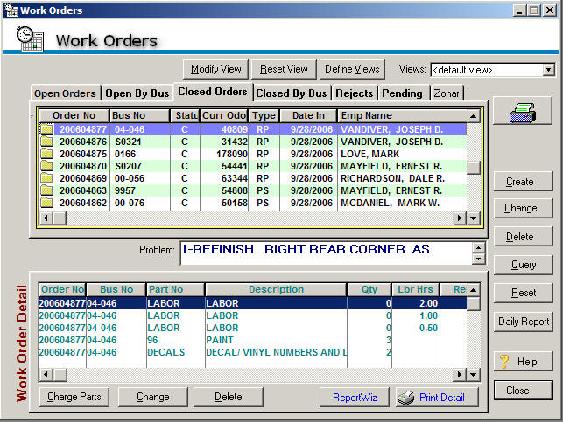 STIMS work order screenshot